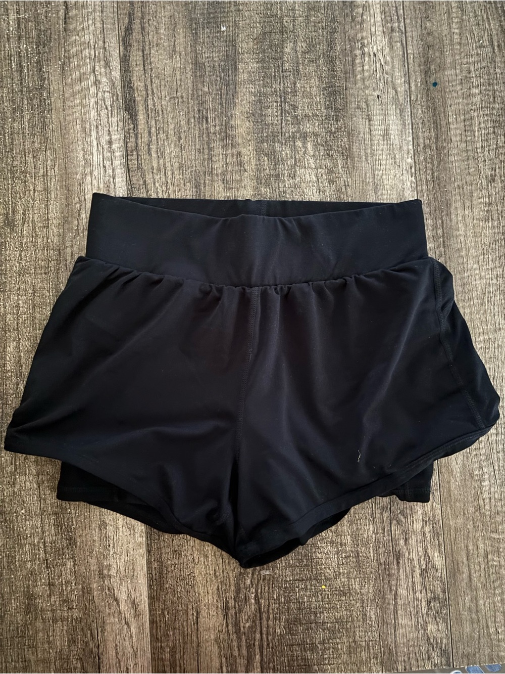Fabletics Black Athletic Shorts with Wide Waistband
